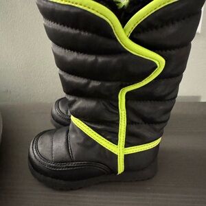 Stylish Black Boots with Neon Accents